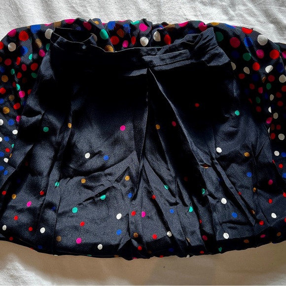 Hobbs London Polka Dot A-Line Silk Skirt in Black Multicolor - Picture 10 of 10
